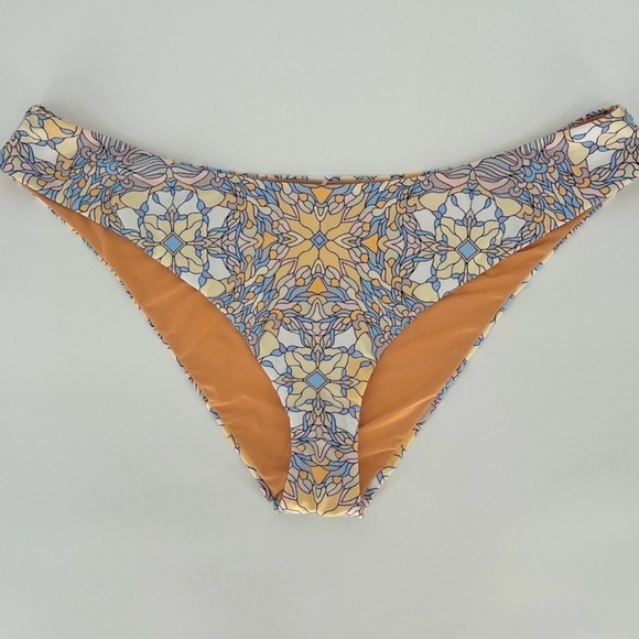 J. Crew Cheeky Curved High Leg Kaleidoscope Bikini Swim Bottom Size M NEW BF153 - Picture 1 of 13